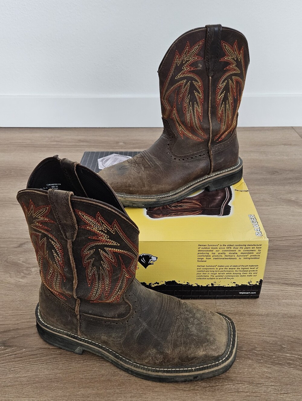 Herman Survivors Ranger Men's Brown Steel Toe Boots Size 9.5